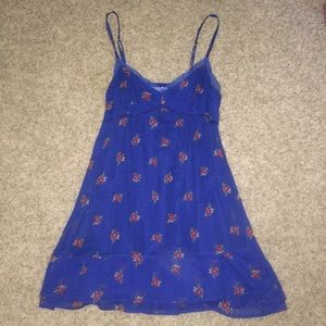 Blue floral dress